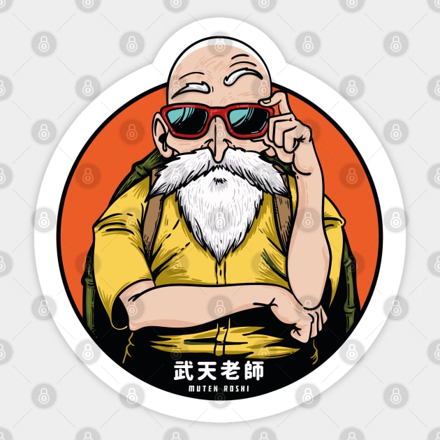 keme sennin - muten roshi Sticker by Playground